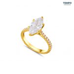 Anillo de Compromiso en Oro 10K – Corte Marquesa - AC76 - Imagen 5