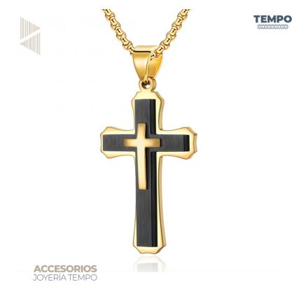 Collar de caballero – CRUZ GOLD BLACK ELEGANCE C83