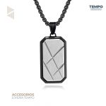 Collar de caballero – DOG TAG BLACK SILVER EDGE C91