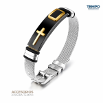 Pulsera de caballero – CROSS SILVER MESH C155