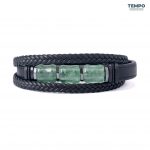 Pulsera para caballero - Piedra natural - PIEDRA GRANATE VERDE- PN73 - Imagen 4