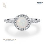 Anillo de promesa – PLATA 925 OPALO CIRCULAR-  AP52