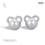 Aritos hecho de plata 925 - OSITO PERLA AA152