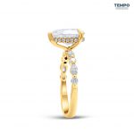 Anillo Aura Pera Deluxe – Oro corte pera 7x11mm, halo oculto y detalles exclusivos – AC77 - Imagen 5
