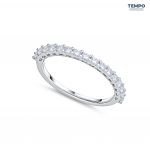 Churumbela Clásica Pavé – Oro con moissanitas redondas de brillo continuo – BB10 - Imagen 2
