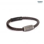 Pulsera hecha de Cuero con dije de titanio - CL04 - Imagen 2