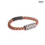 Pulsera hecha de Cuero con dije de titanio - CL05 - Imagen 3