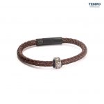 Pulsera hecha de Cuero con dije de titanio - CL06 - Imagen 2