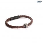 Pulsera hecha de Cuero con dije de titanio - CL06 - Imagen 3