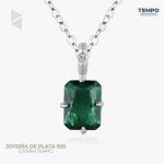 Collar de Plata 925 - COLLAR DE PLATA 925 –  COLLAR GEMA VERDE C214