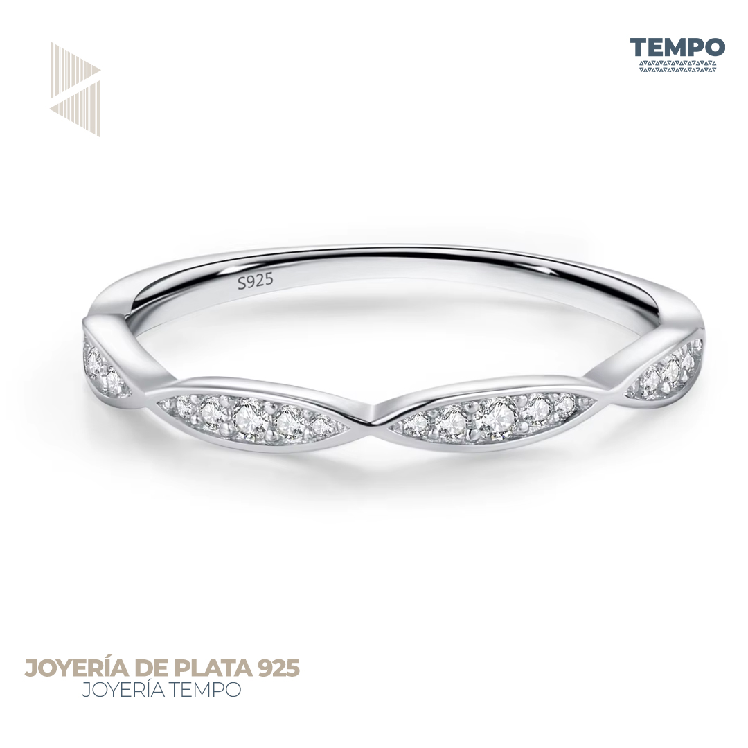 5 ANILLO HECHO DE PLATA 925 - CHURUMBELA DE PLATA ENTRELAZADA - AB19 - Imagen 1