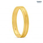 Banda Clásica Milgrain – Oro con doble línea decorativa de 3.5 mm – BBO11